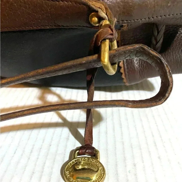 Dooney Bourke  vintage black brown leather bucket shoulder handbag - Picture 5 of 11
